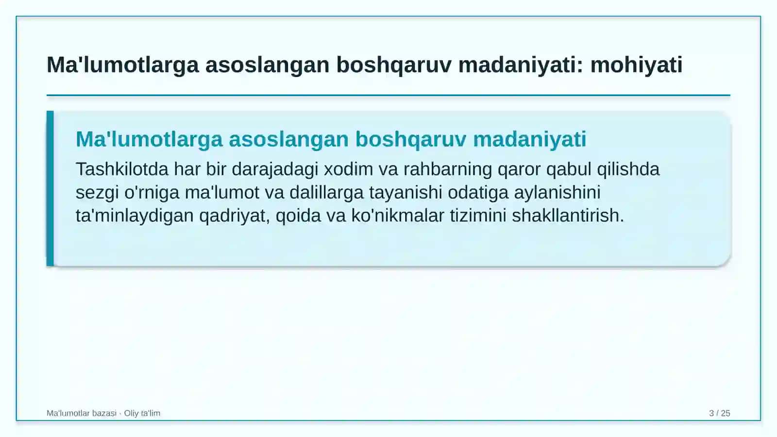 opera va balet teatrlarida ma'lumotlarga asoslangan boshqaruv madaniyatini shakllantirish 1037 3