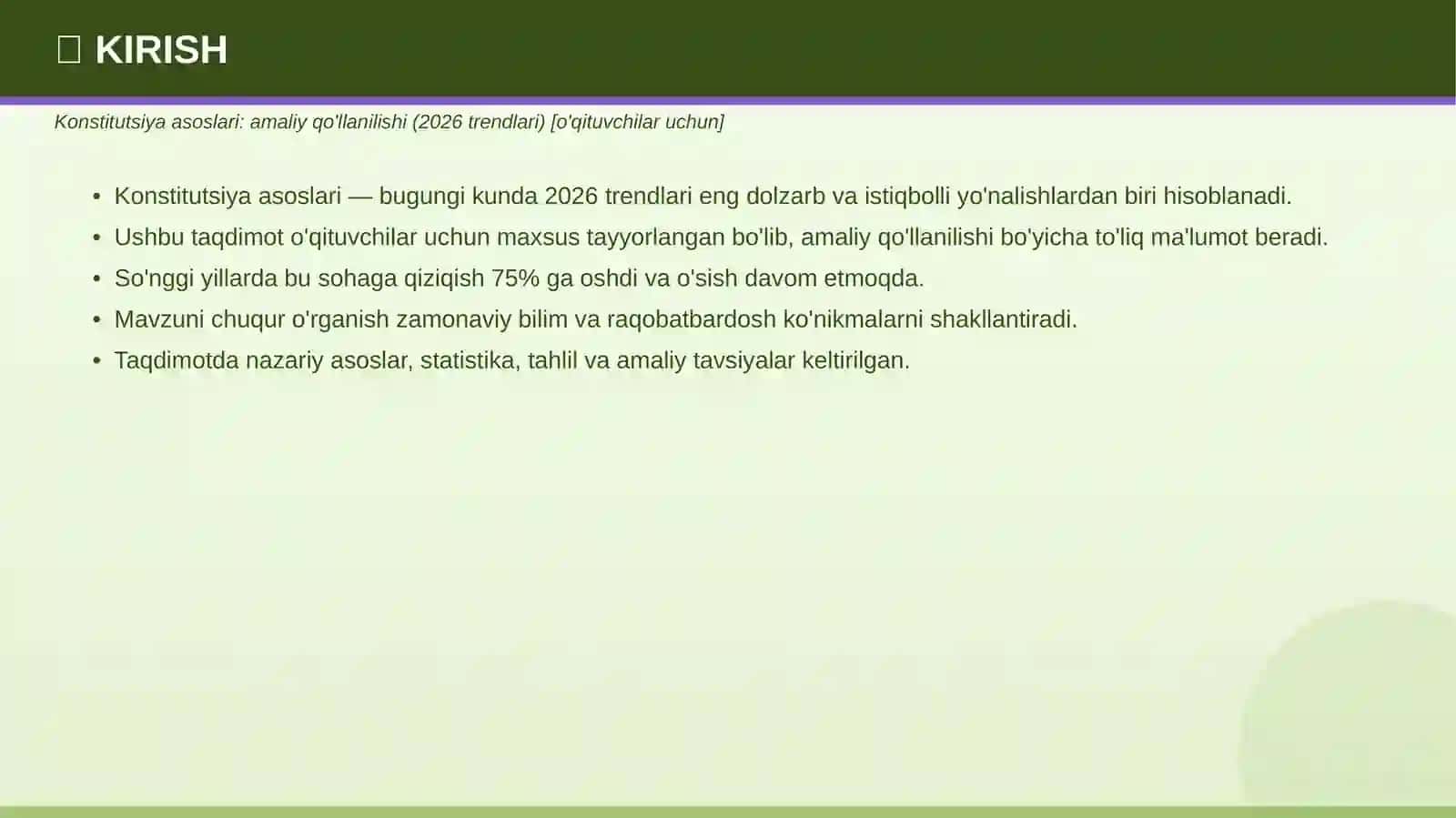 Konstitutsiya asoslari: amaliy qo'llanilishi (2026 trendlari) 3