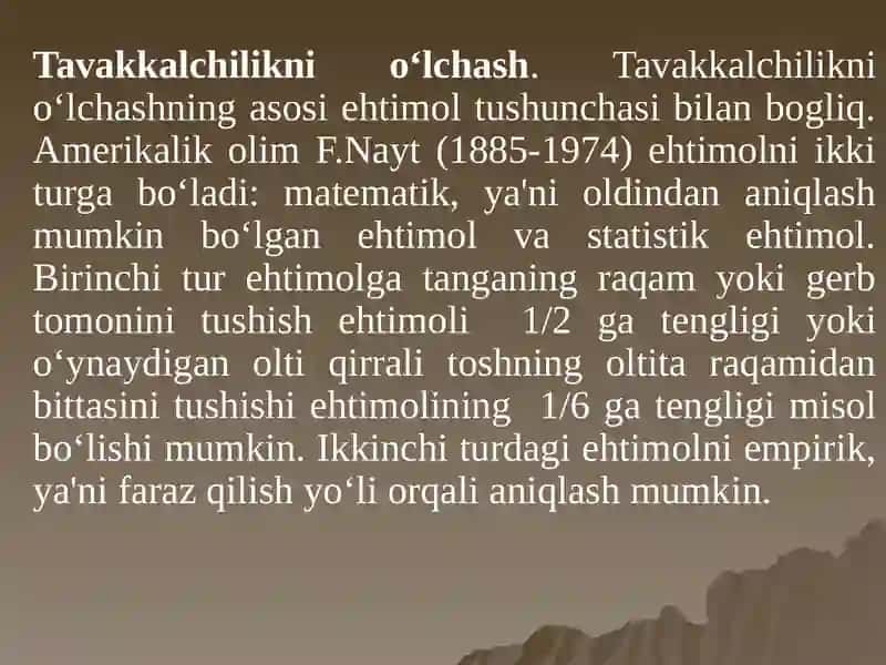 Tavakkalchilik 3