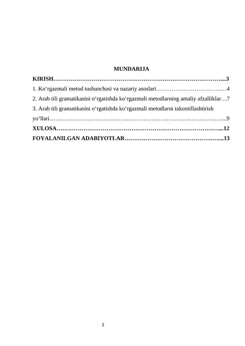 Arab tili gramatikasini oʻrgatishda koʻrgazmali metodlarning afzalliklari” 3