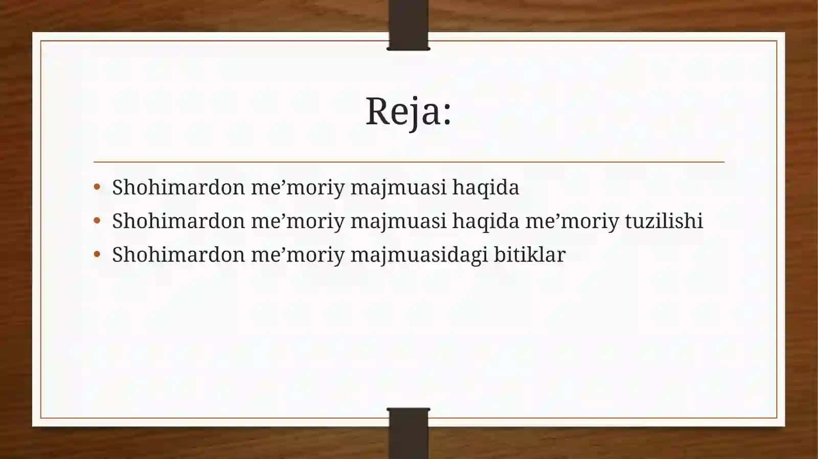 Shohimardon me’moriy majmuasi 3