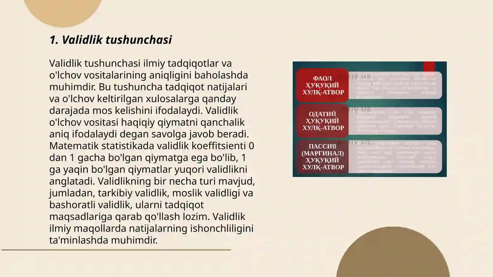 Validlik turlari 3