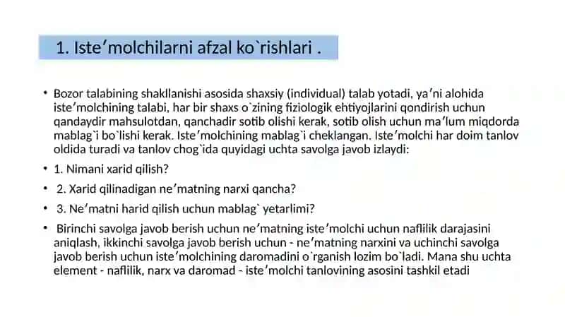 Isteʼmolchi haqi harakati va tanlovini statistik oʻrganish 3
