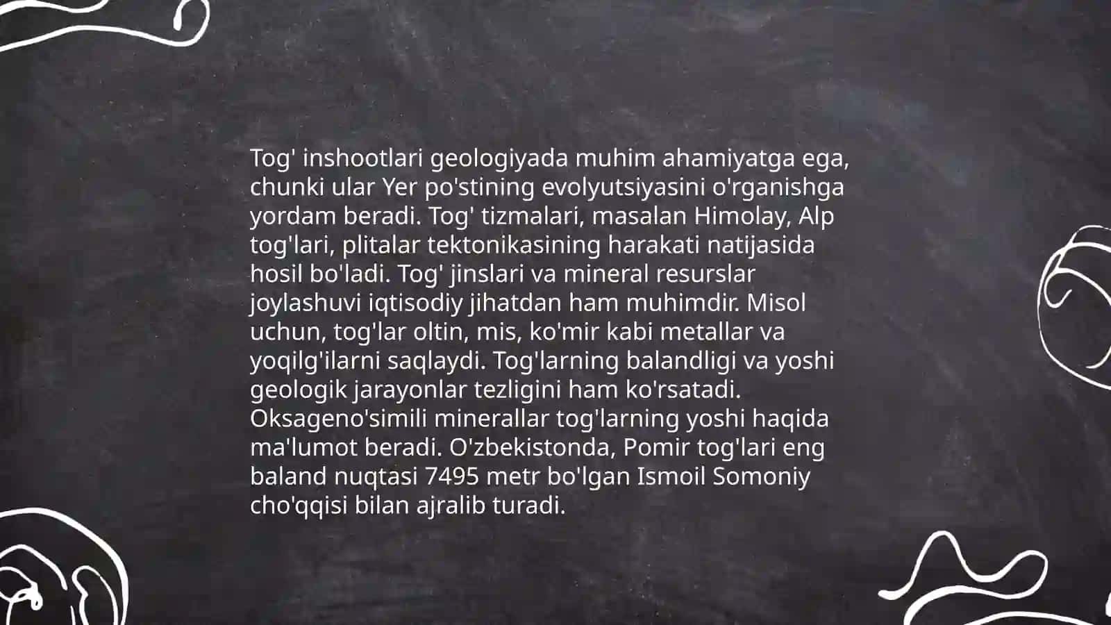 Tog’ inshootlarining geologiyadagi ahamiyati 3