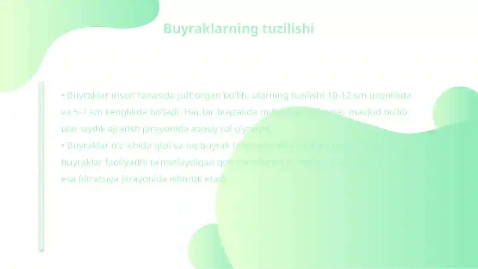 Buyraklar va siydik ajratish fiziologiyasi 3