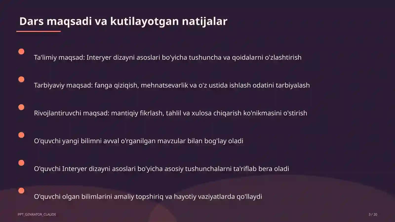 Interyer dizayni asoslari (8-sinf) 3
