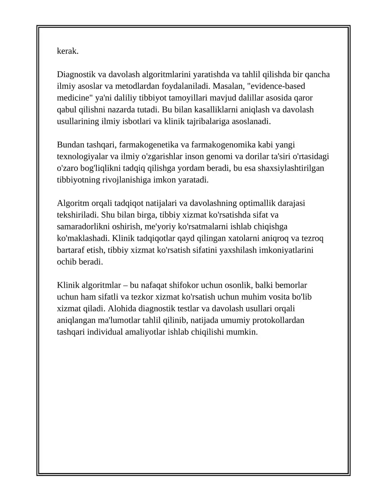TIBBIYOT, BIOLOGIYA VA FARMATSIYANING AMALIY MASALALARINI OCHIB BERISH 3