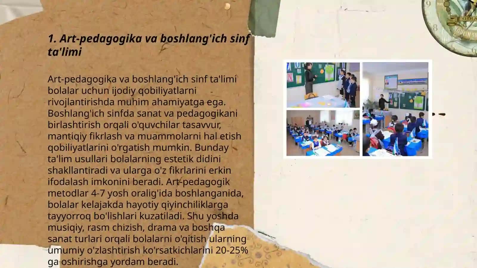 Art-pedagogik texnalogiyalar vositasida boshlanğich sinf òquvchilarini estetik tarbiyalash 3