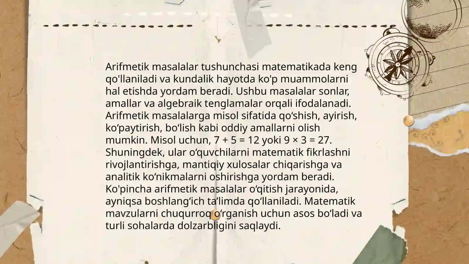 Arifmetik masalalar yechishga o’rgatish metodikasi 3