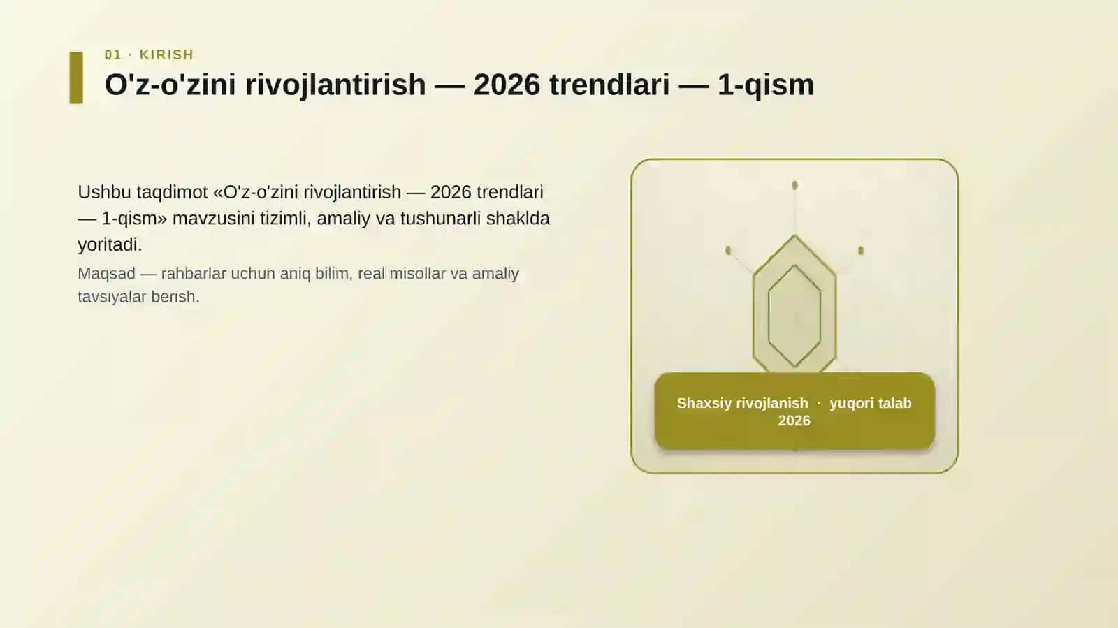 O'z-o'zini rivojlantirish — 2026 trendlari — 1-qism 3