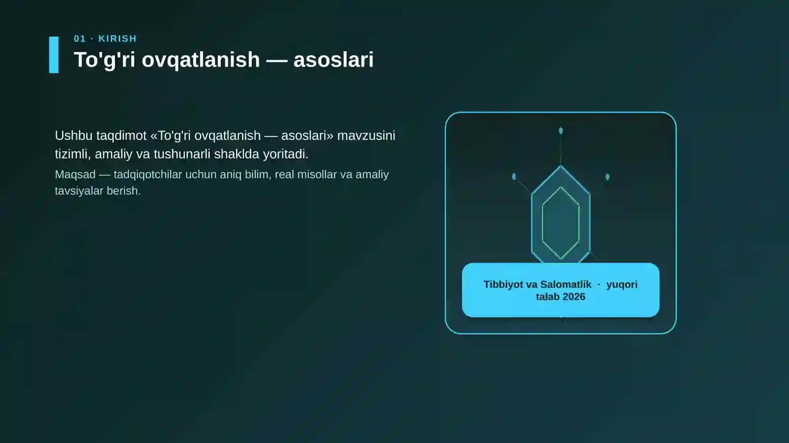 To'g'ri ovqatlanish — asoslari 3