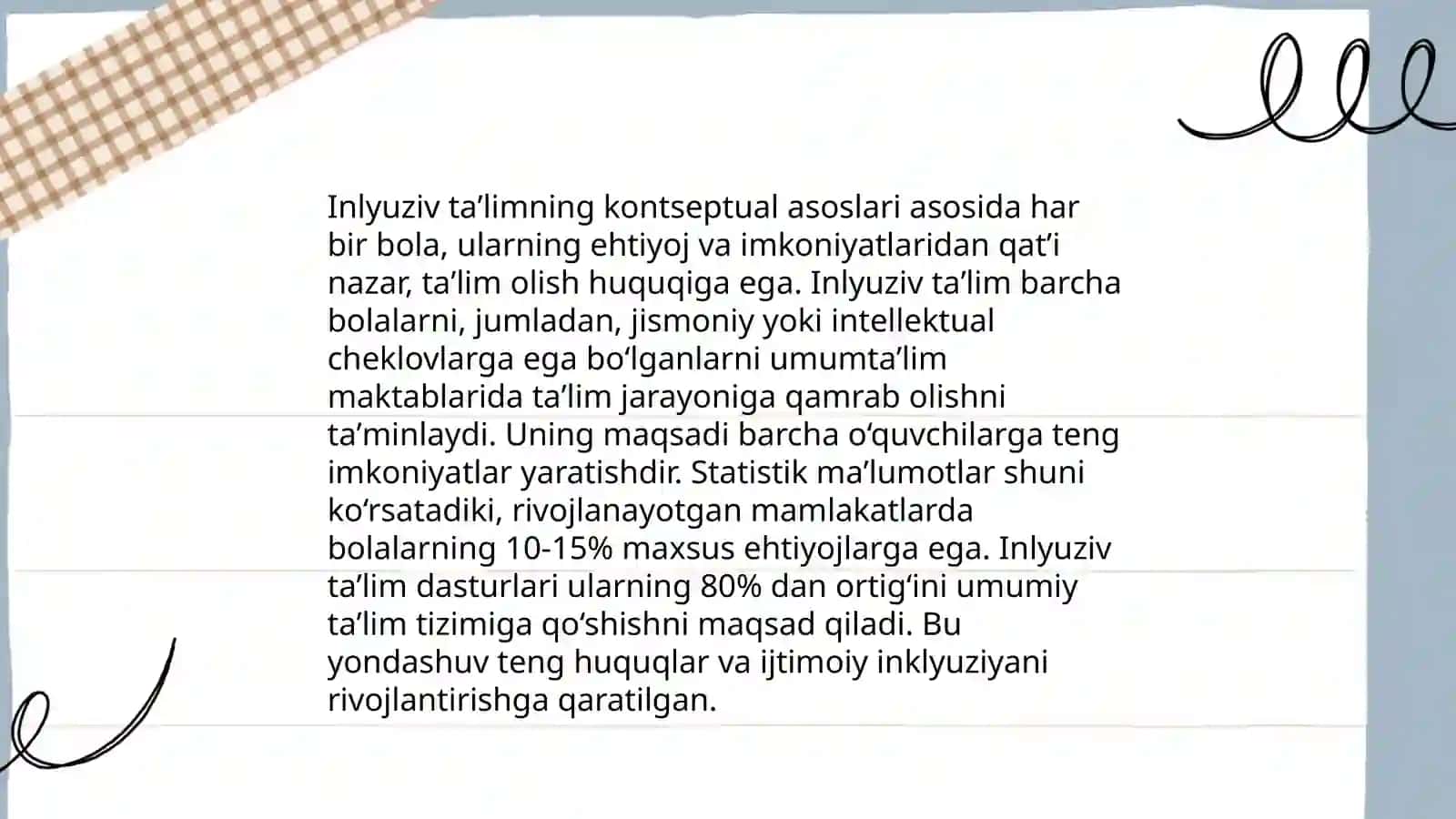 Chet elda alohida yordamga muhtoj bolalarning inklyuziv taʼlimi 3