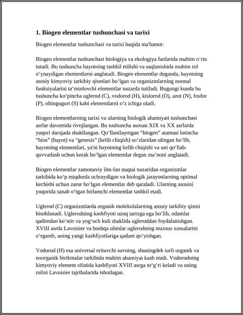 BIOGEN ELEMENTLAR KIMYOSI KLASSIFIKATSIYASI KIMYO FANIDAN 3