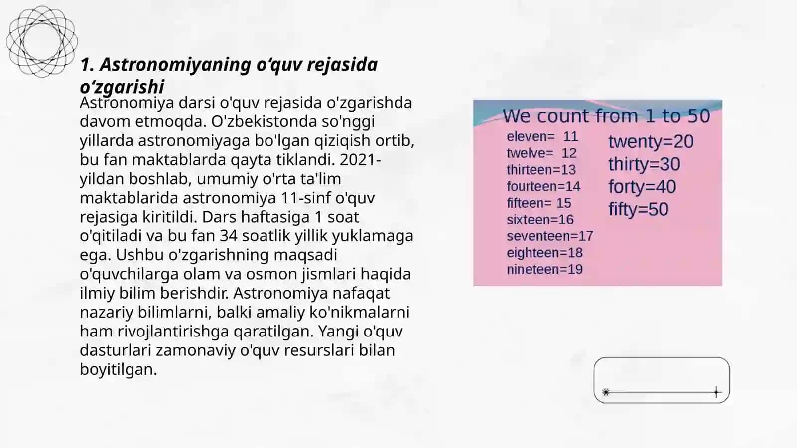 Yurtimizda astronimiya o‘qitish metodikasi tarixidan. Astronomiya o‘qitishning asosiy masalalari 3
