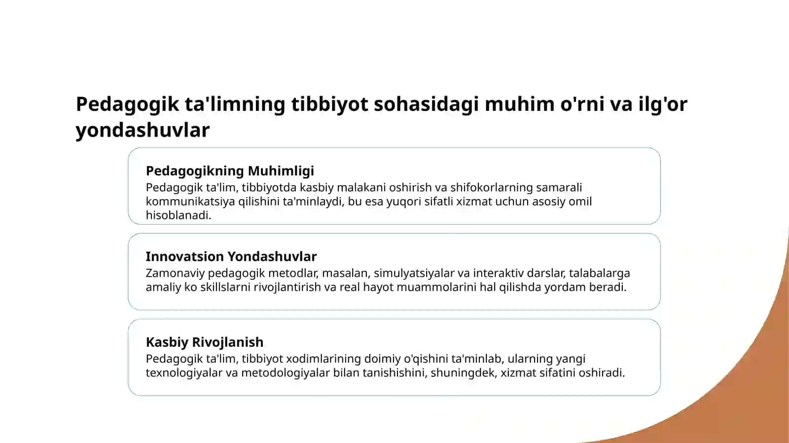 Tibbiyotda Pedagogik Ta'lim 3