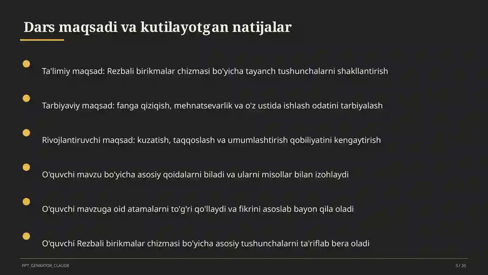 Rezbali birikmalar chizmasi (9-sinf) 3