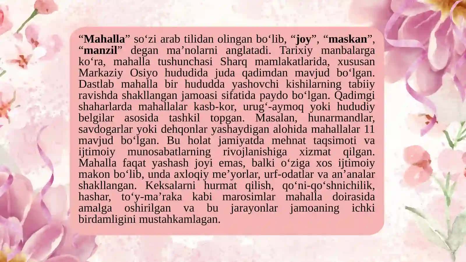 YANGI TAHRIRDAGI O’ZBEKISTON RESPUBLIKASI KONSTITUTSIYASI FANIDAN TAYYORLAGAN TAQDIMOTI 3