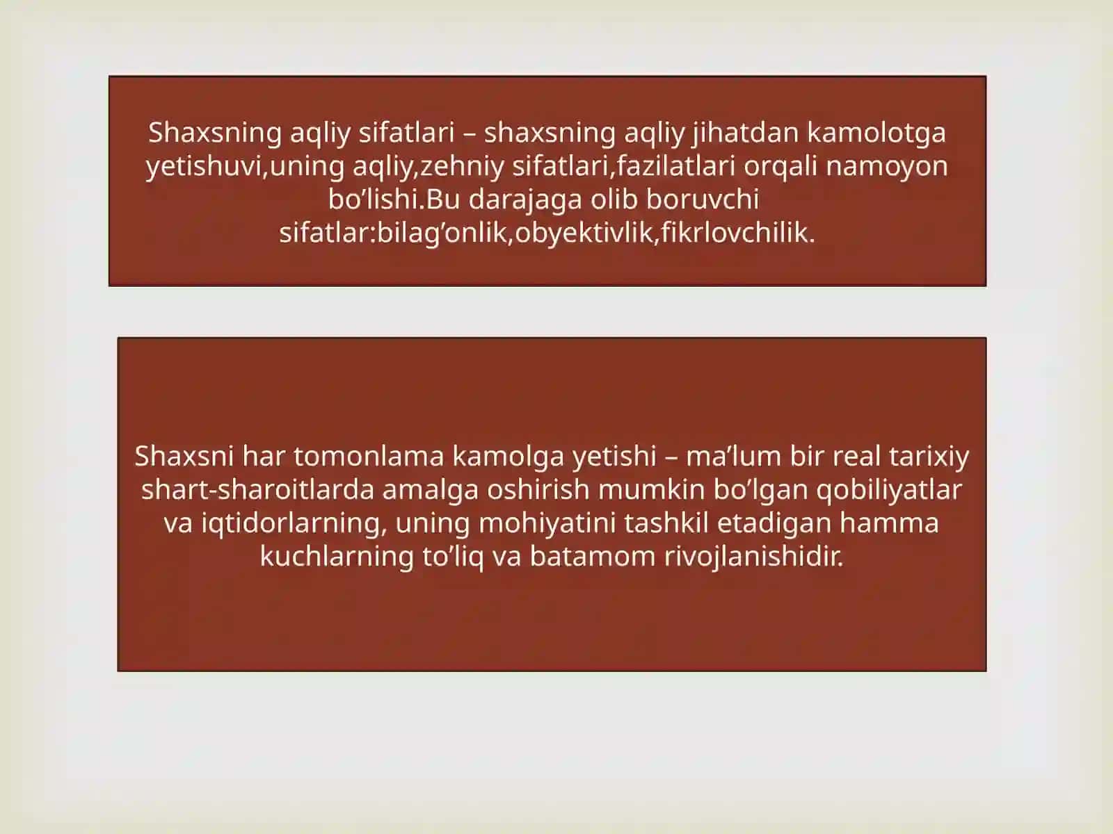 Shaxsning rivojlanishi, tarbiyasi va ijtimoiyalashuvi, tarbiya maqsadivavazifalari 3