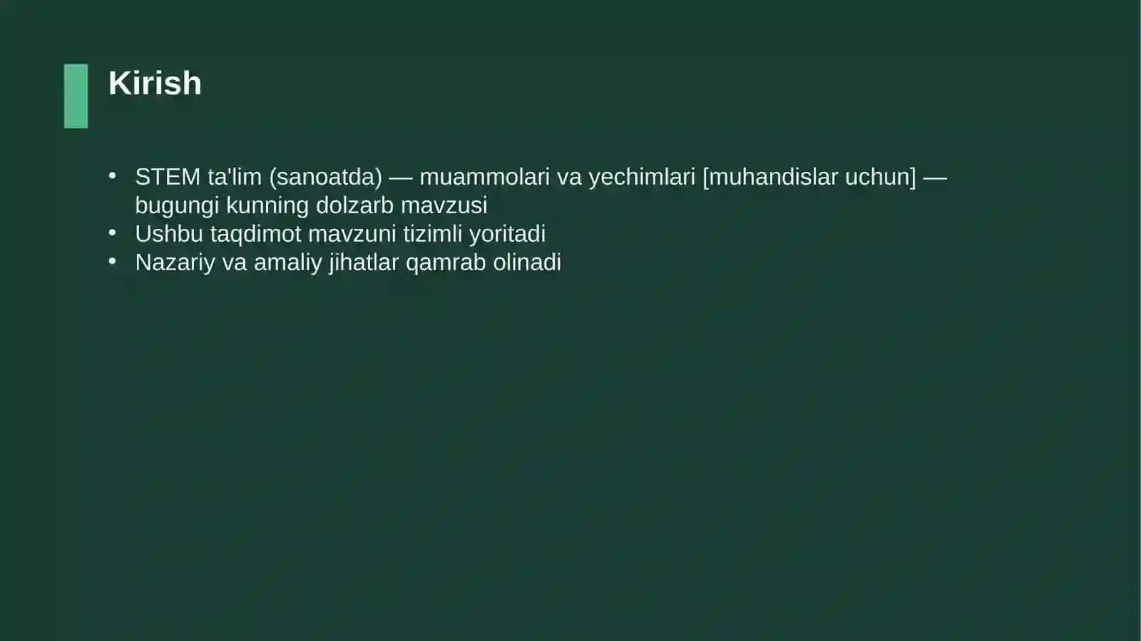 STEM ta'lim (sanoatda) — muammolari va yechimlari [muhandislar uchun] 3