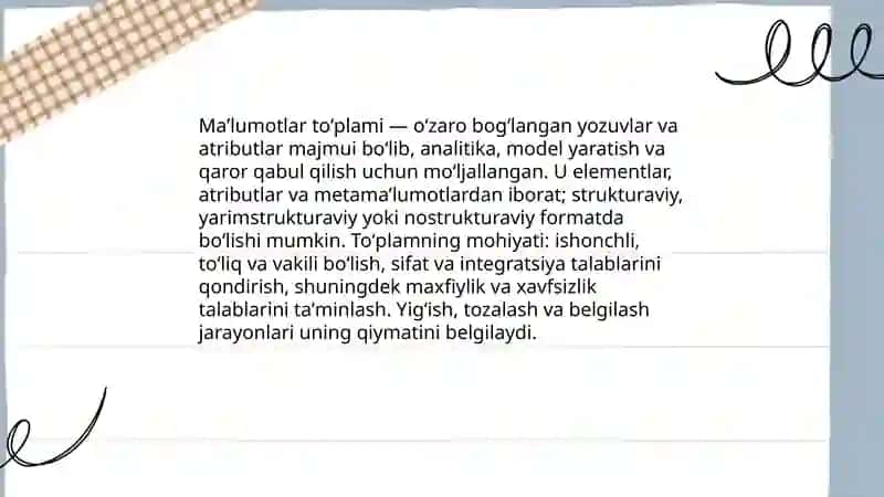 Maʼlumotlar toʻplami 3