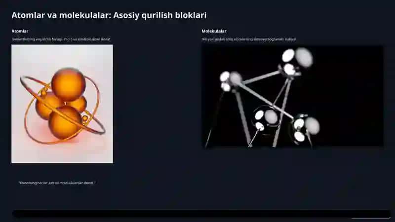 Molekulaning oʻlchami va massasi: Koinotning kichik qahramonlari 3