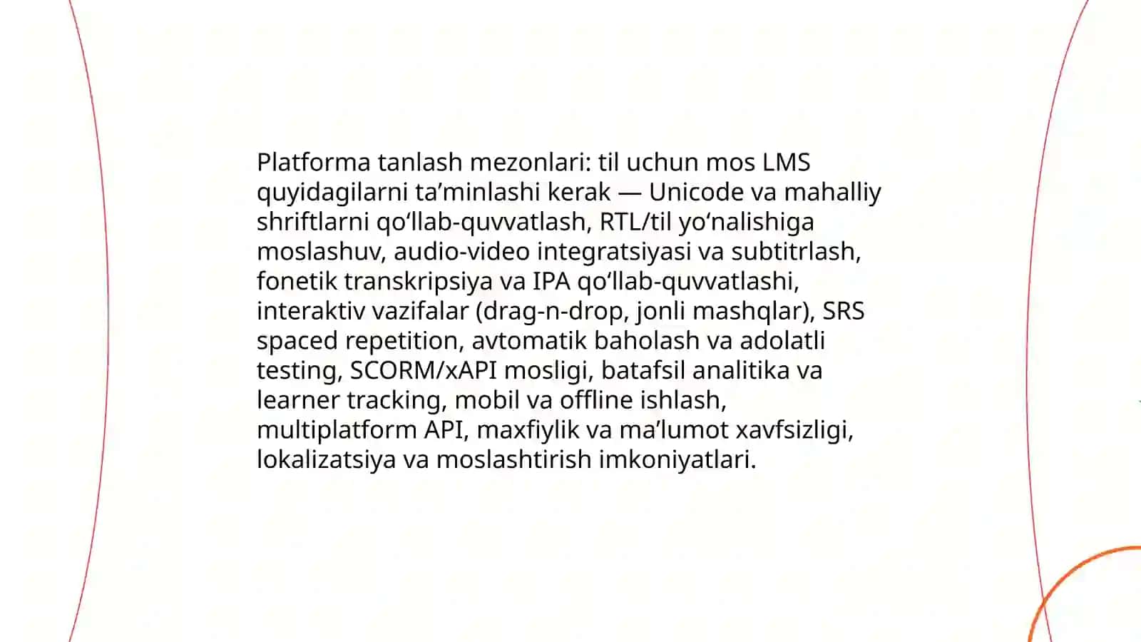Oʻrganilayotgan til boʻyicha internet tarmogʻida onlayn oʻquv kurslari yaratish platformalari 3