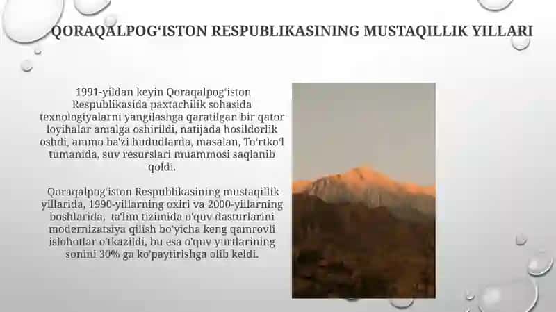 Qoraqalpogʻiston Respublikasining Mustaqillik Yillari 3