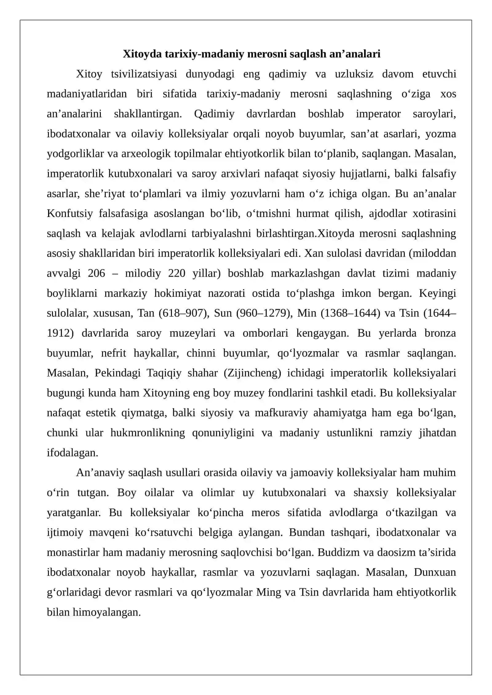 Yangi davrda Xitoy muzeylari 3