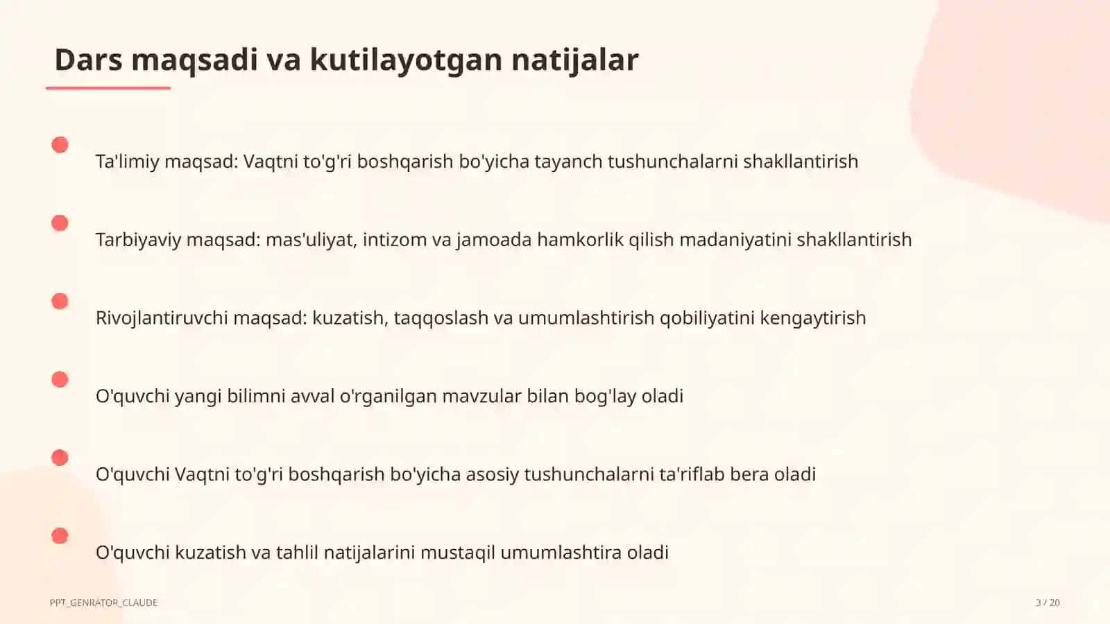 Vaqtni to'g'ri boshqarish 3