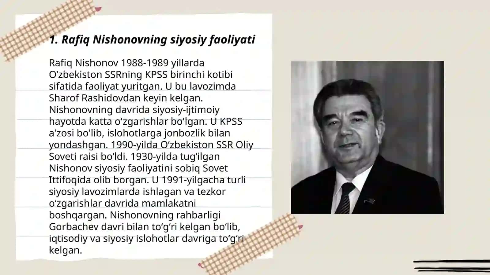 Rafiq Nishonovning yurtimiz hayotida tutgan órni 3