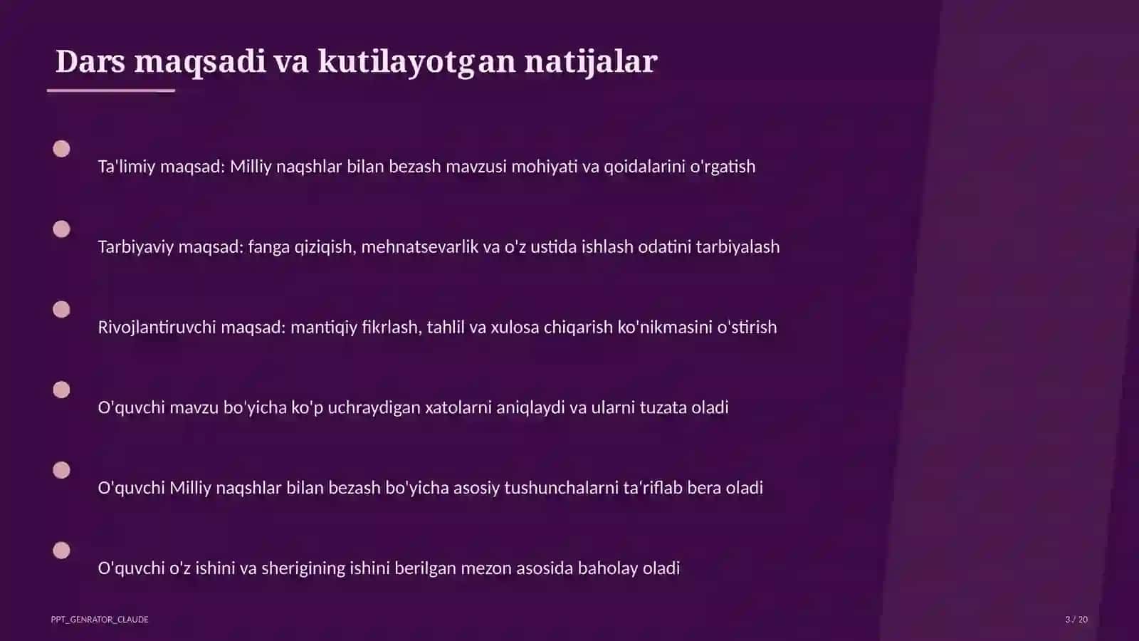 Milliy naqshlar bilan bezash (3-sinf) 3