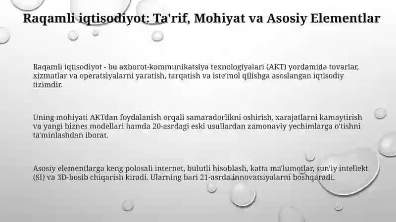 Raqamli iqtisodiyotning roli 3