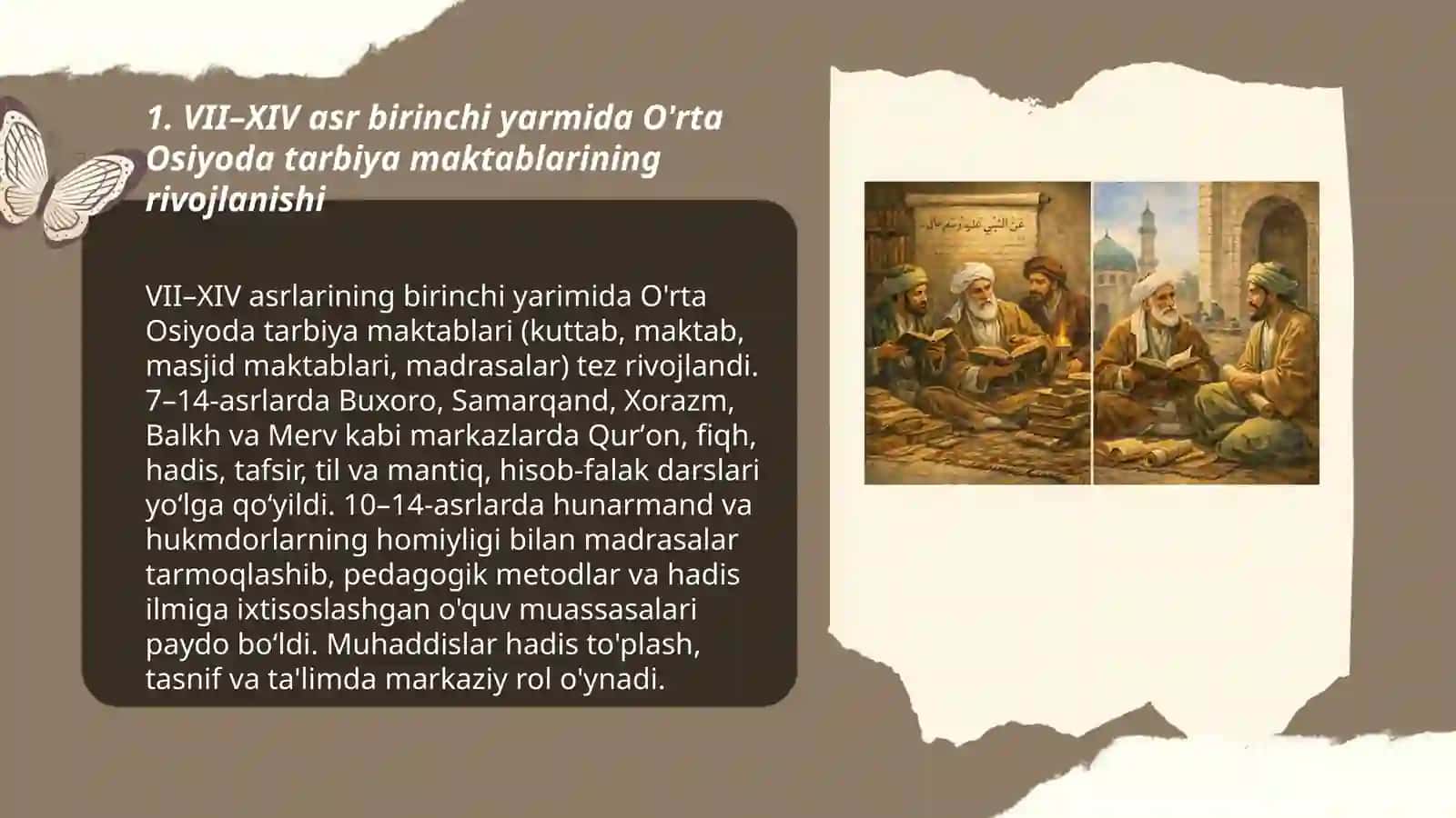 Órta Osiyoda tarbiya maktab va pedagogik fikrlar 3
