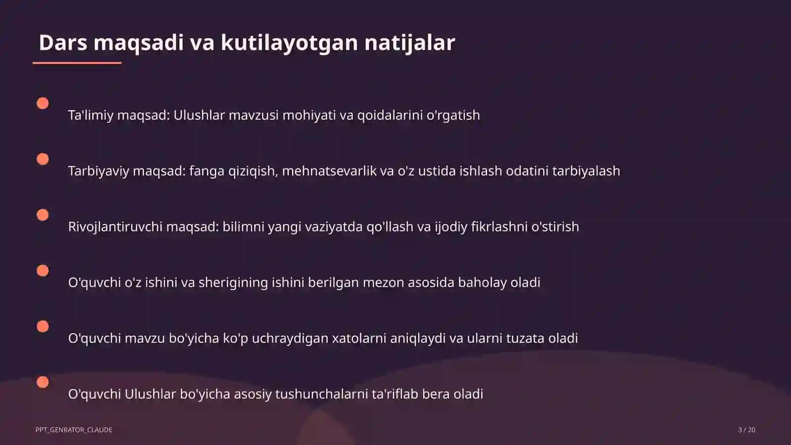 Ulushlar (3-sinf) 3