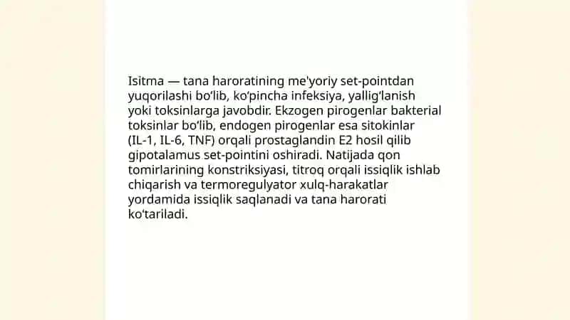 Isitma chiqqanda birinchi tibbiy yordam ko'rsatish 3