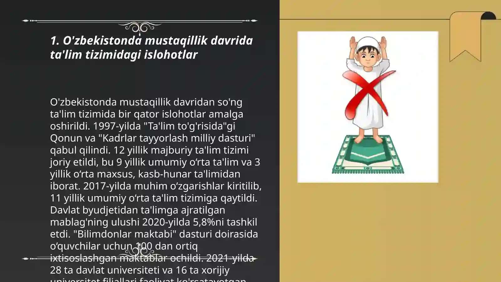 O'zbekistonda mustaqillik davrida ta'lim tizimidagi islohotlar 3
