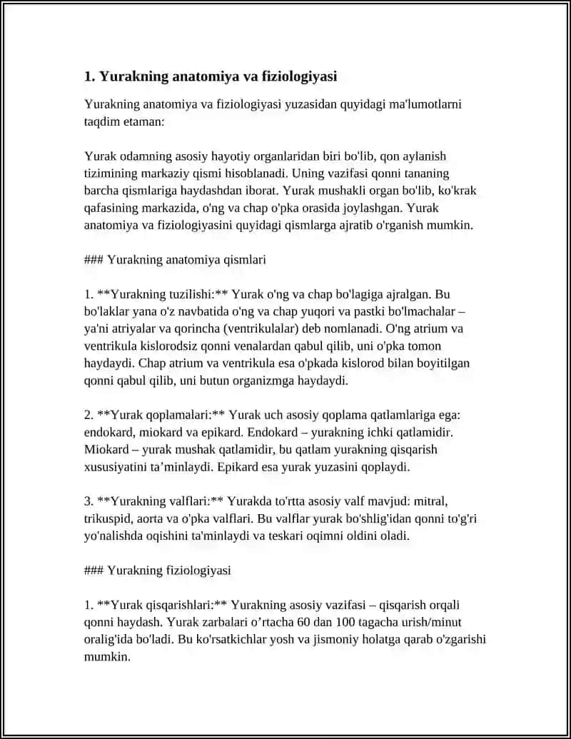 Yurakning anatomiya va fiziologiyasi 3