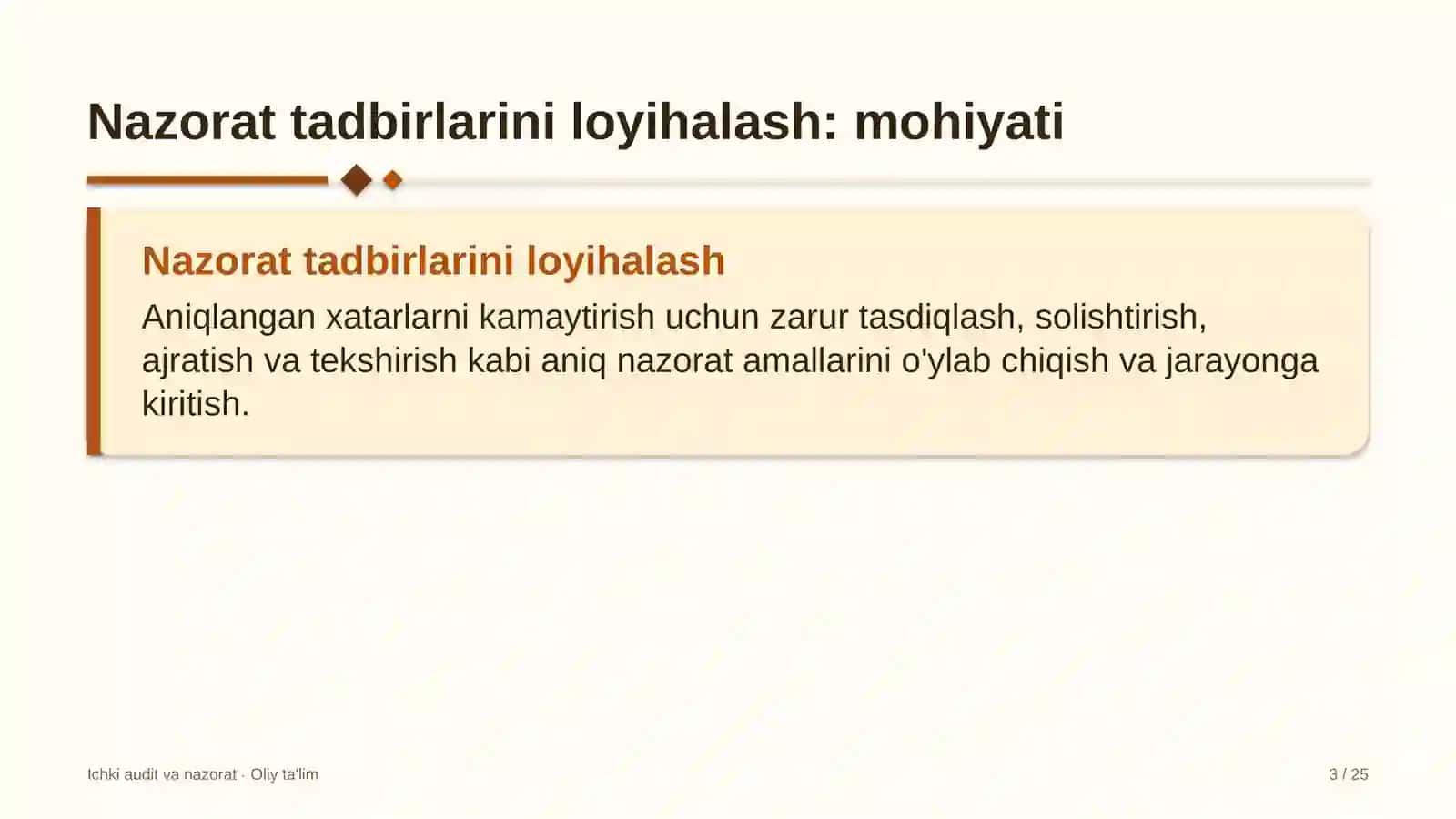 Sanatoriylarda nazorat tadbirlarini loyihalash 3