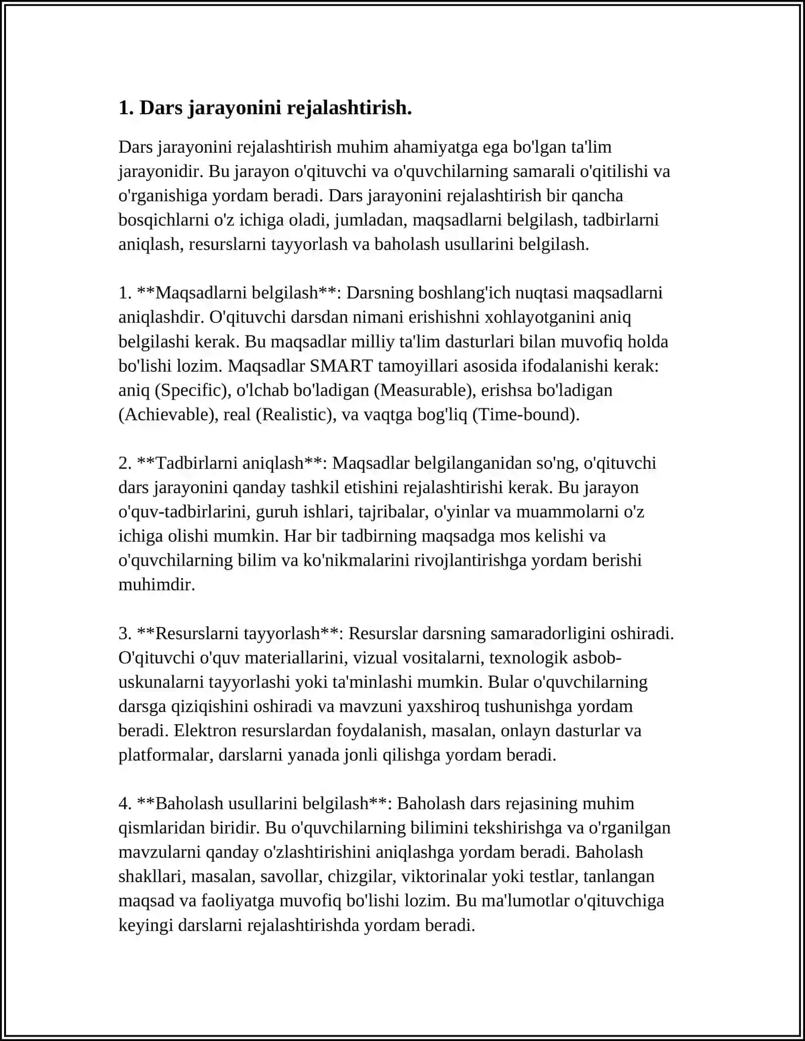 DARSNI KUZATISH VA TAHLIL QILISH 3