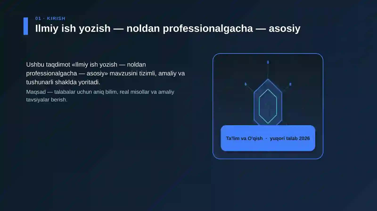 Ilmiy ish yozish — noldan professionalgacha — asosiy 3
