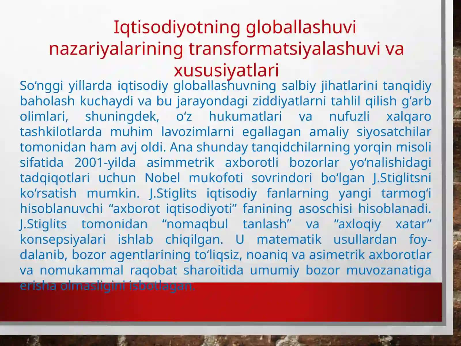 Global iqtisodiyotning o‘zgaruvchan konturlari va drayverlari 3