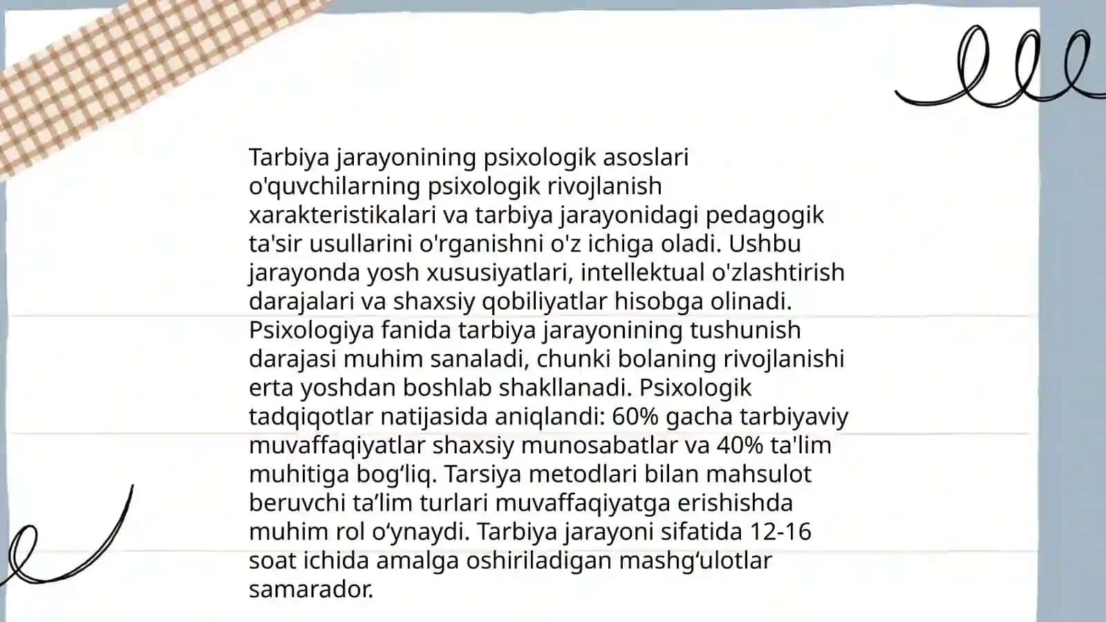 Tarbiya jarayonining psixologik asoslari 3