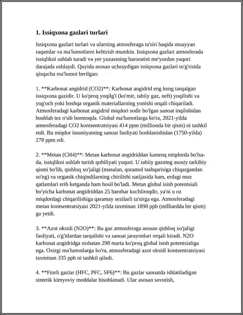 ISSIQXONA GAZLARI EMISSIYASI 3