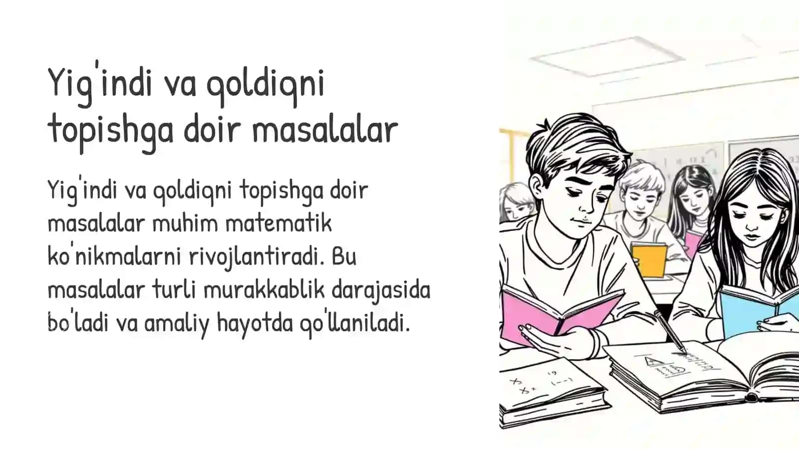 Yig‘indi va qoldiqni topishga doir masalalar 3