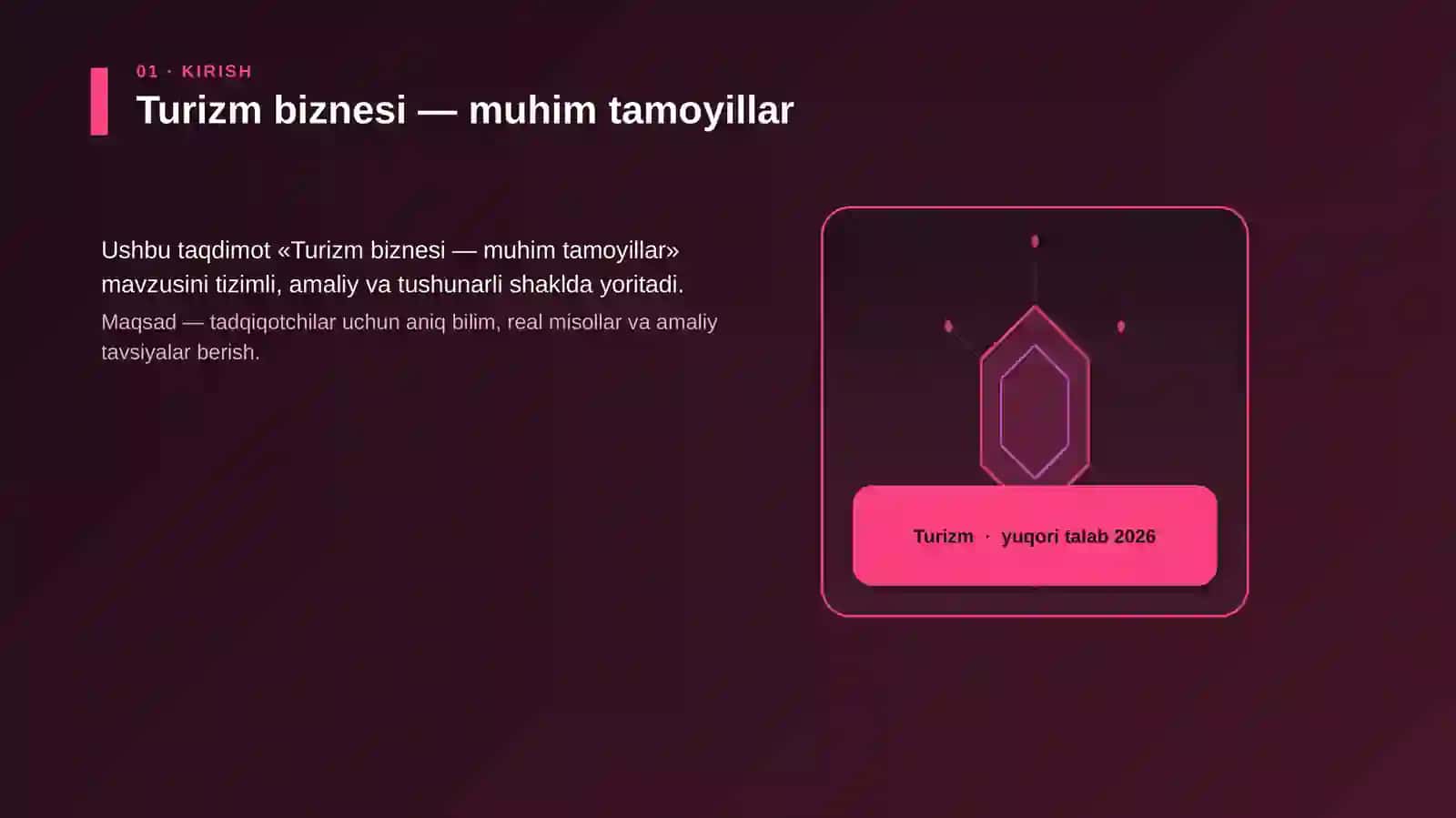 Turizm biznesi — muhim tamoyillar 3