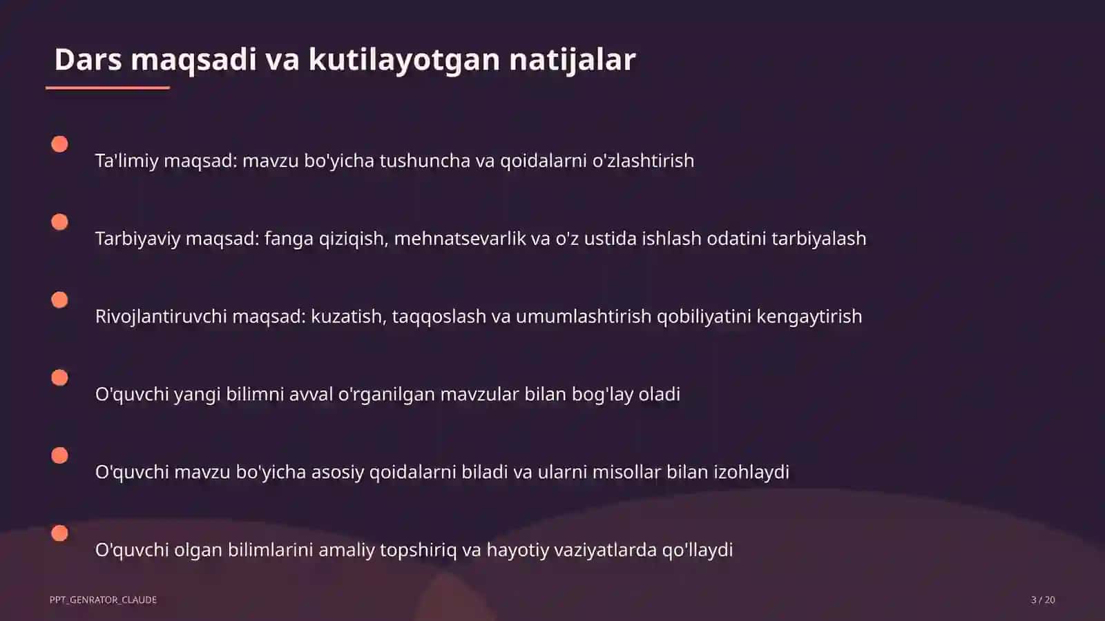 Koordinatalar metodi: to'g'ri chiziq va aylana tenglamalari (9-sinf) 3