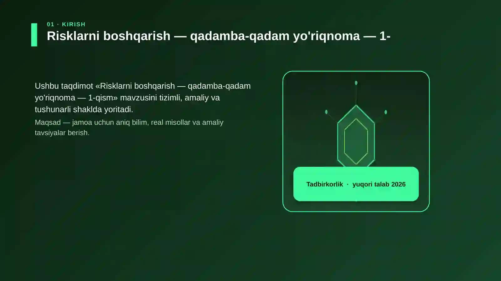Risklarni boshqarish — qadamba-qadam yo'riqnoma — 1-qism 3