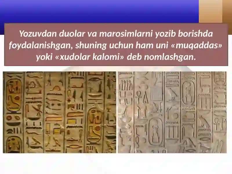 Qadimgi Misr ilk,qadimgi,o’rta,yangi va so’nggi podsholiklar davrida. 3