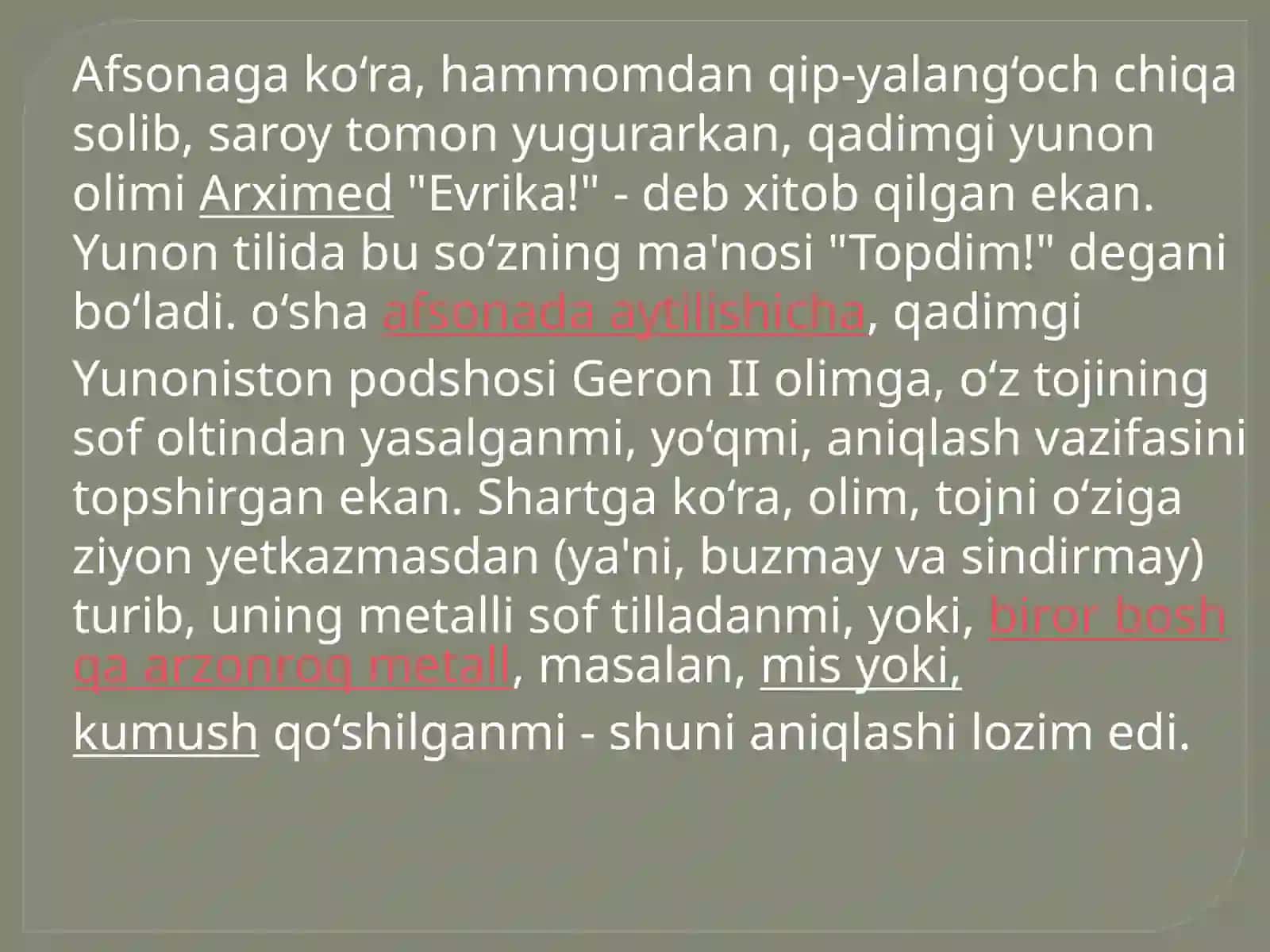 Organizm suyuq muhitlar zichligini aniqlash 3