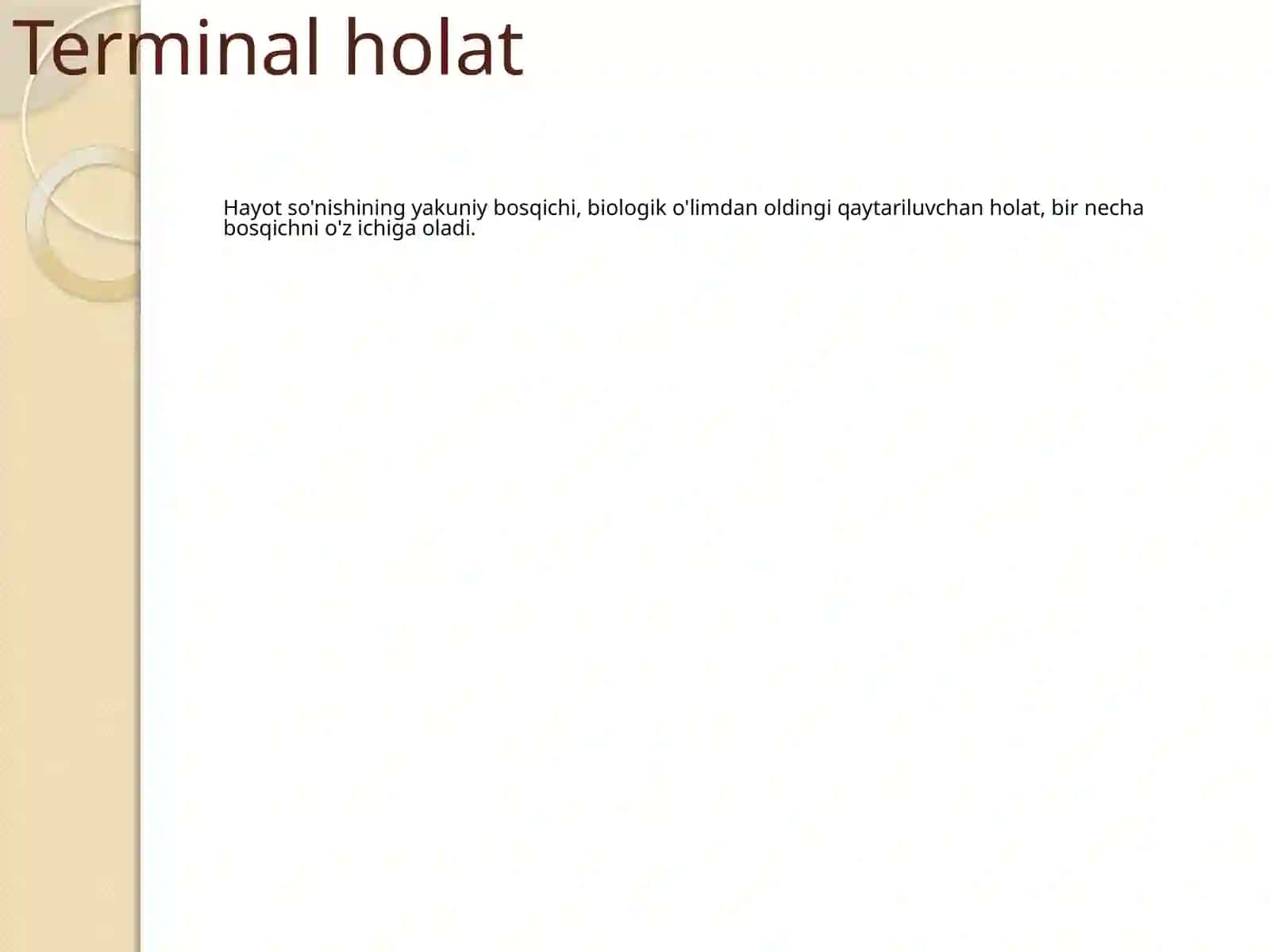 Terminal holat bosqichlari va reanimatsiya 3